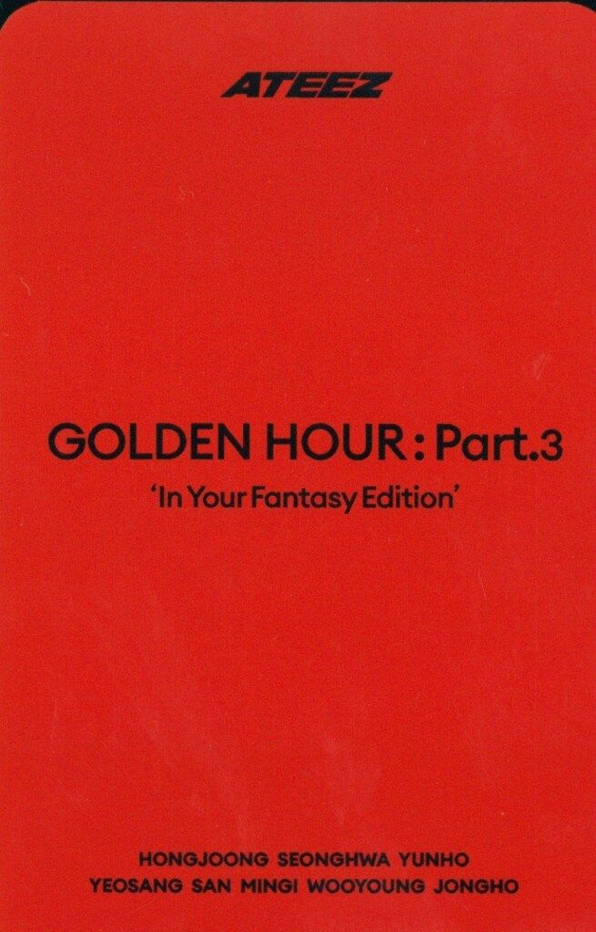 改良版入荷！ ATEEZ スミンイベント当選品 YUNHO GOLDEN HOUR Part.3 In Your Fantasy Edition 【激安!正規品!!】