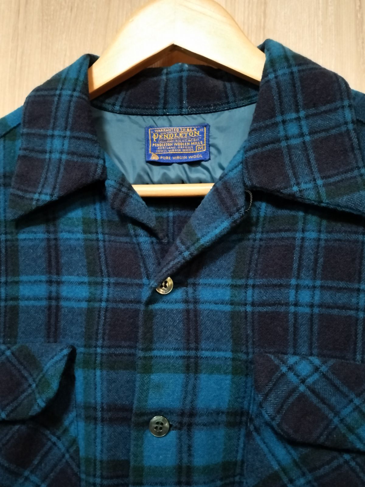 USA製】60's 「PENDLETON ペンドルトン」 ボードシャツ ブルー M