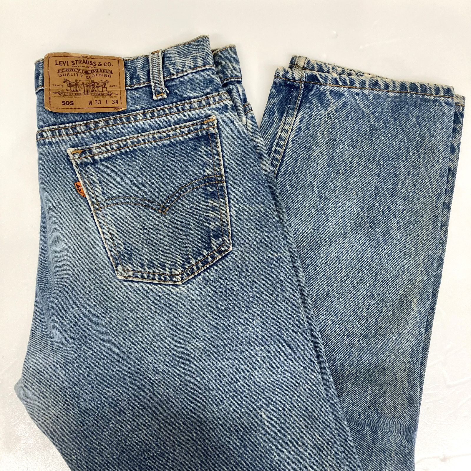 90s Levi's リーバイス 505 オレンジタブ W33 L34 USA製 デニムパンツ フェード◎