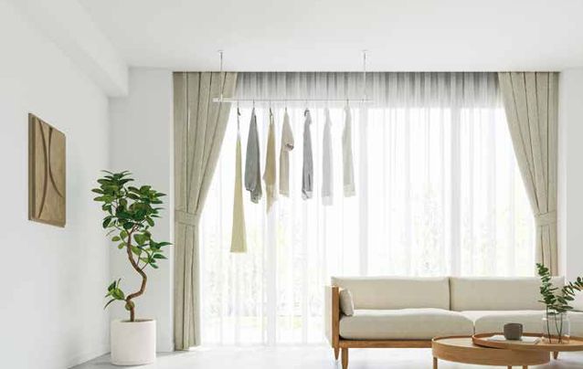 間違いなく 川口技研 ホスクリーン室内用物干し QSC-15 SPC‐W 2本 QL-15‐W1本 ＋ 竿立てホルダー1個 セット販売