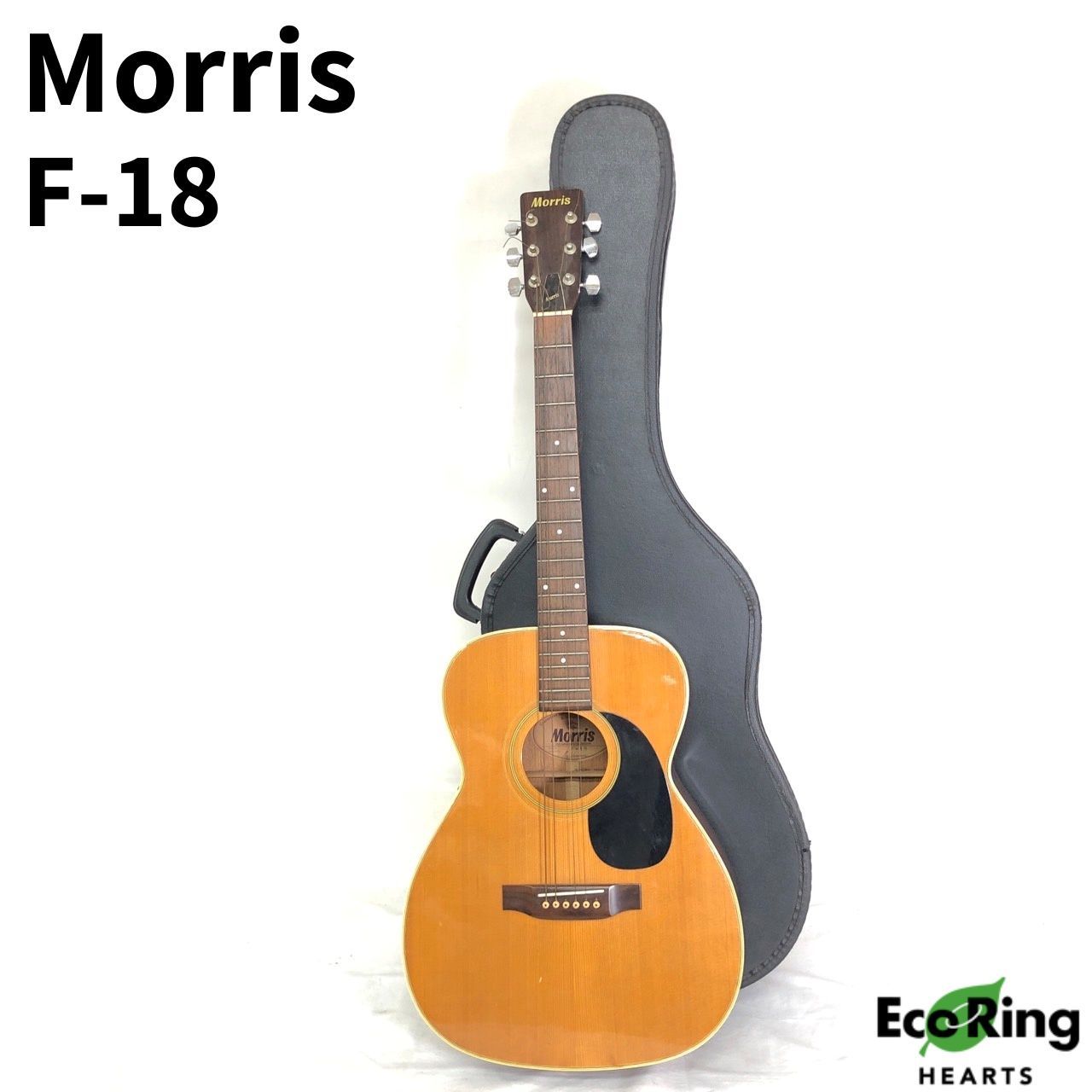 Morris モーリス F-18 アコースティックギター 1弦 4弦 欠損 ケース付き MSID421
