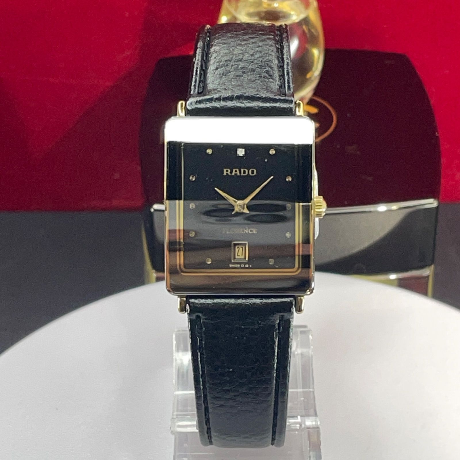 90s RADO フローレンス 1Pダイヤ スイス製 QZ 電池交換済 腕時計 90s RADO フローレンス 1Pダイヤ スイス製 QZ 電池交換済 腕時計