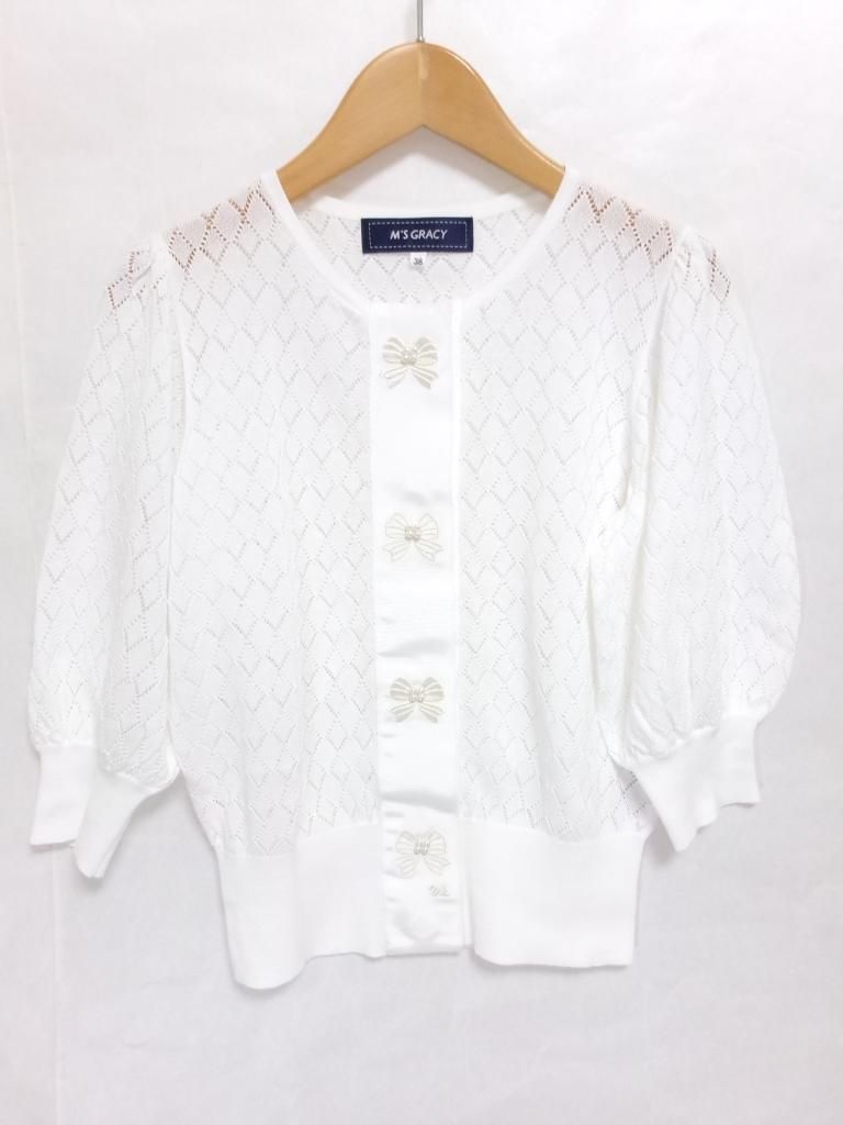 M S GRACY エムズグレイシー カーディガン ニット 薄手 み 38 970097