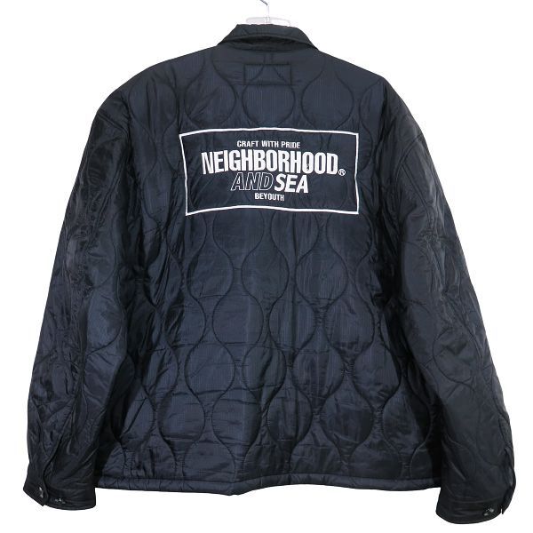 NEIGHBORHOOD ネイバーフッド x WIND AND SEA ウィンダンシー 23SS QUILT SOUVENIR JACKET 231TSWSN-JKM01S キルティング スーベニア ジャケット ブラック アウター サイズXL octz