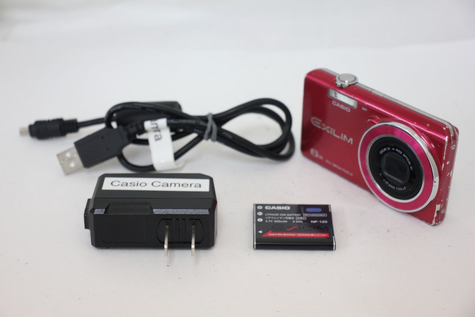 返品保証 カシオ Casio Exilim EX-ZS26 レッド 6x バッテリー付き コンパクトデジタルカメラ e426