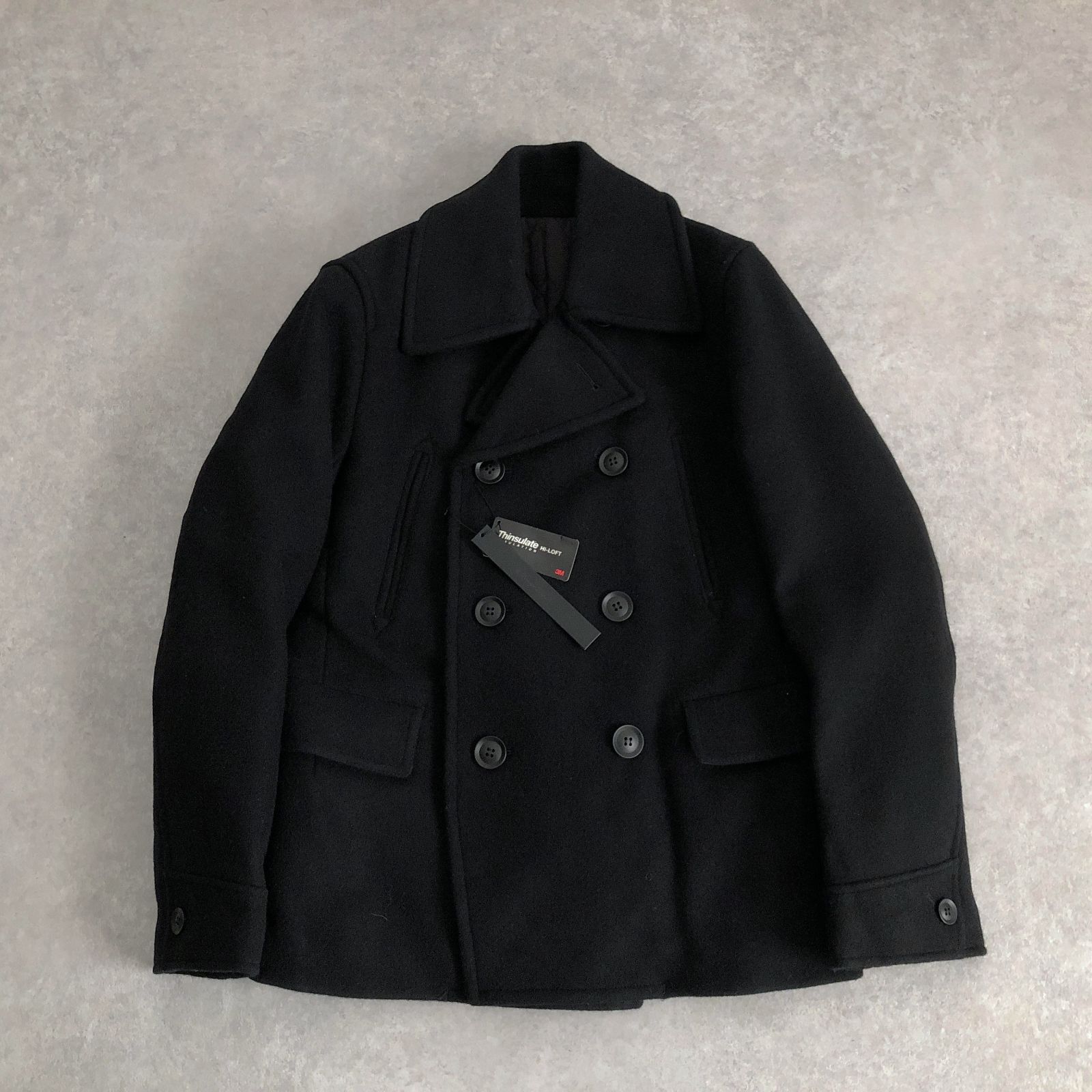 新品 定価5.7万 Lounge Lizard Thinsulate メルトンウール Pコート 
