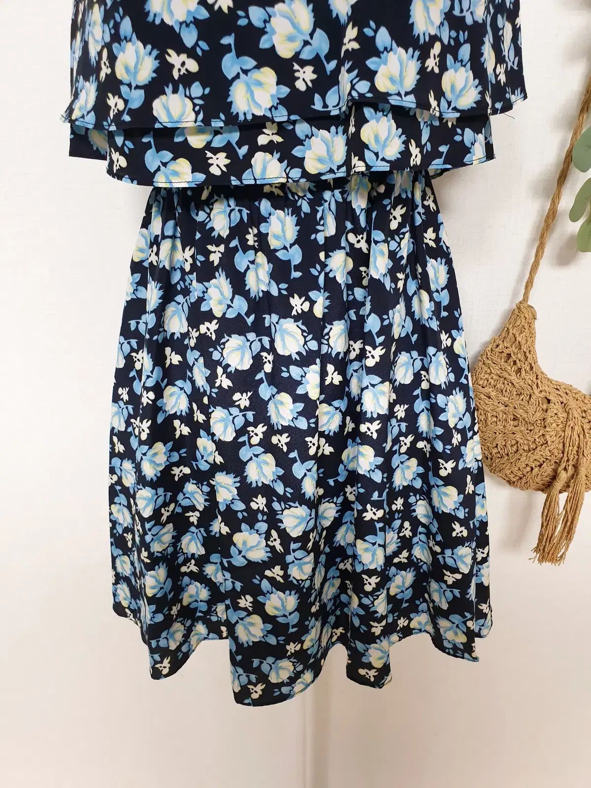 専用Sov. フラワープリントワンピース ボウタイ ティアード 2023モデル