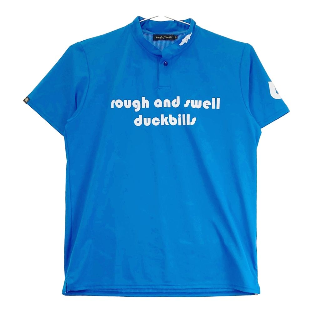 サイズ L ROUGH-SWELL ラフアンドスウェル 襟付半袖Tシャツ ブルー系 240101531959 ゴルフウェア メンズ ストスト
