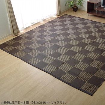 洗える PPカーペット 『ウィード』 ブラウン 本間6畳(約286.5×382cm) 2117016