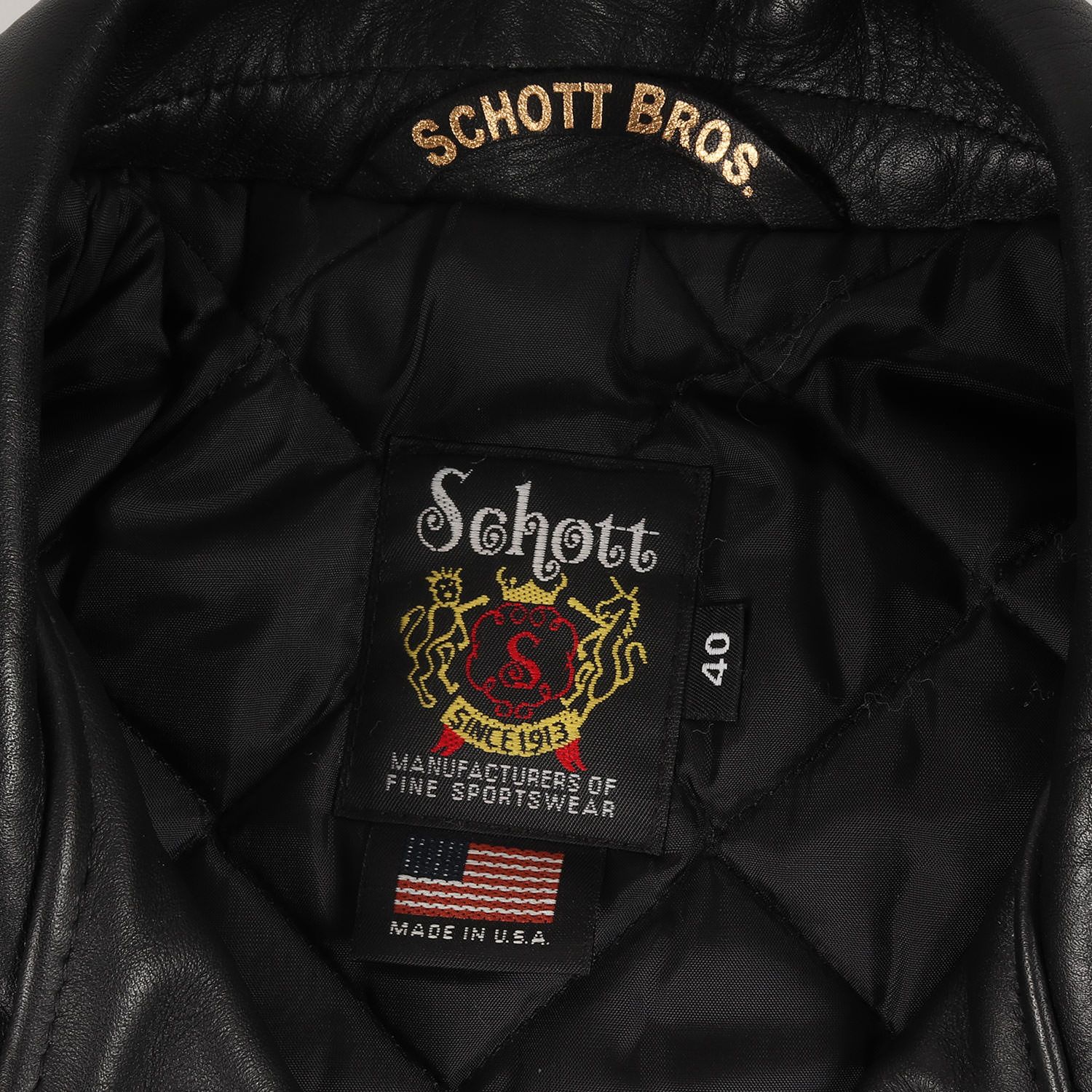 Schott ショット ジャケット サイズ:40(L) 舶来堂 別注 ワン Schott ショット ジャケット サイズ:40(L) 舶来堂 別注 ワン