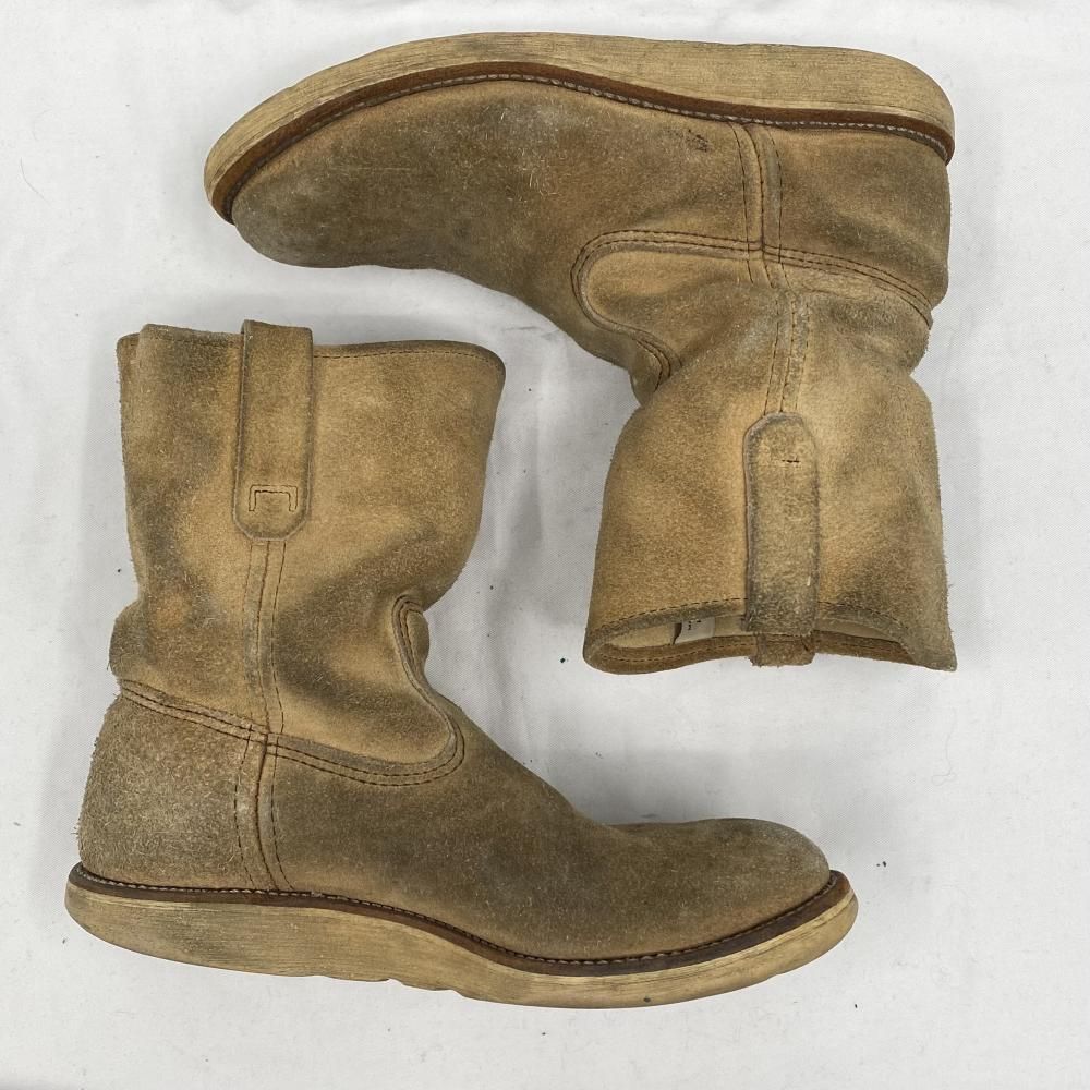 中古】RED WING 8168 ペコスブーツ サイズ7E 25cm程度 ベージュ レッド  