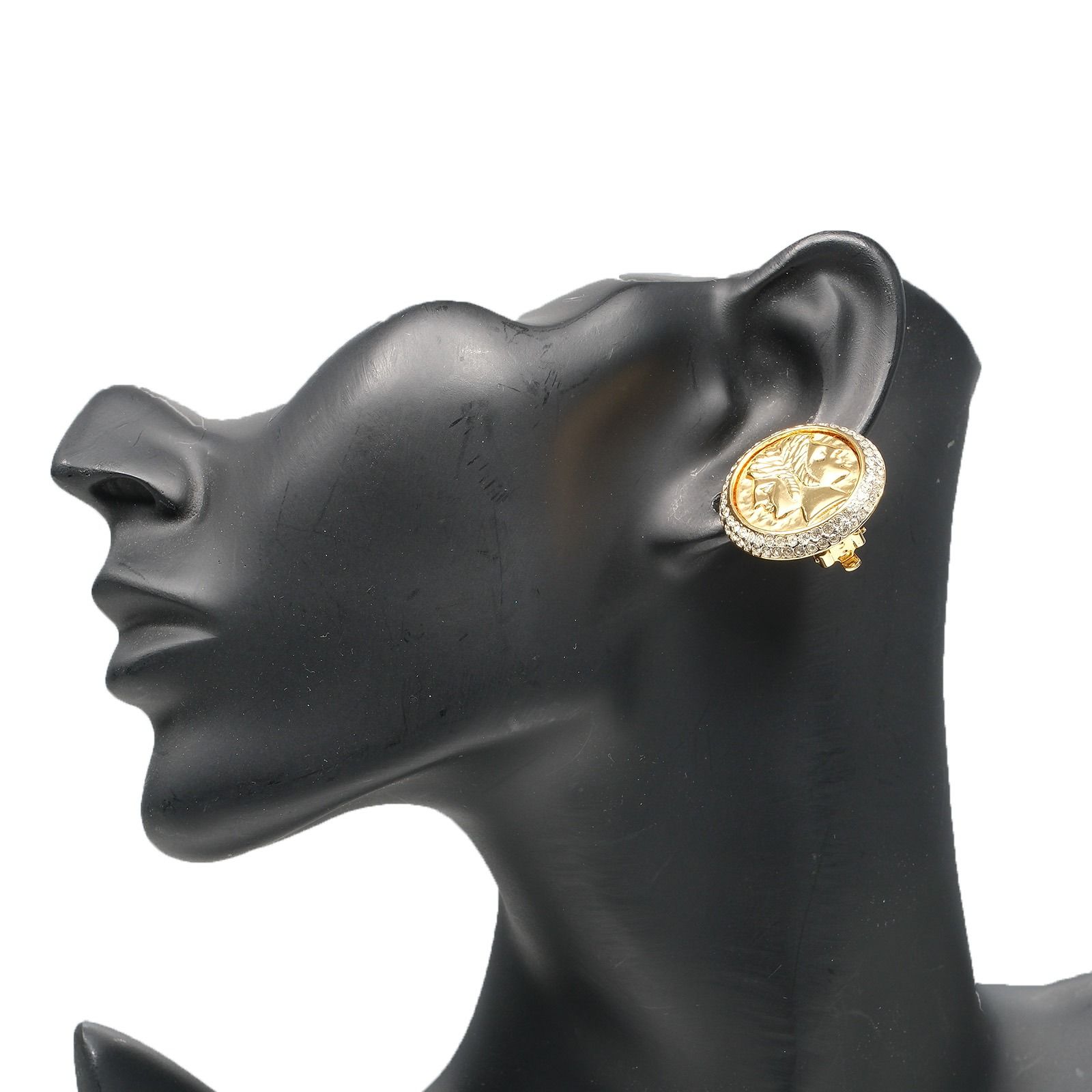 NINA RICCI ニナリッチ 金メッキ×ラインストーン レディース 21.7g イヤリング