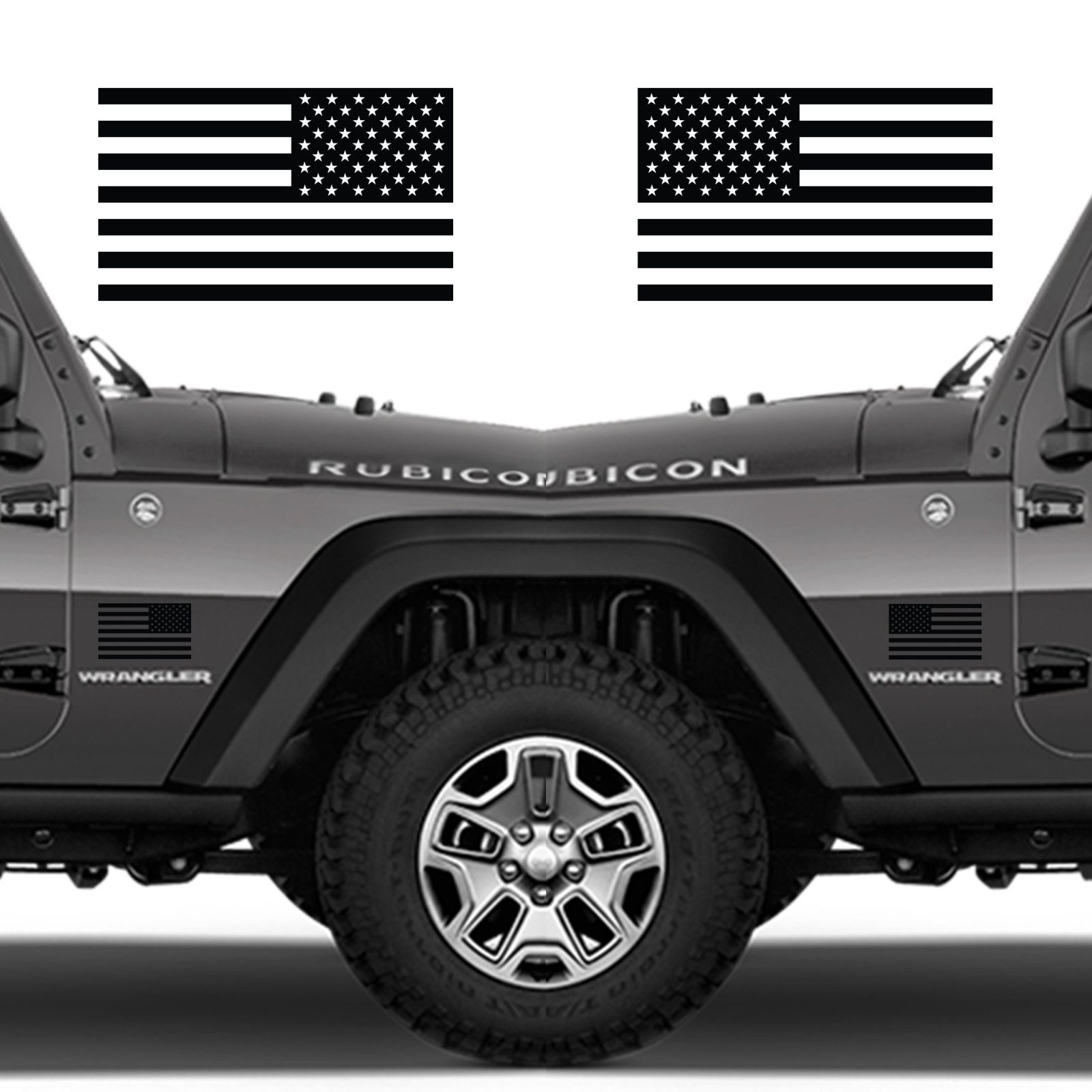落ち着いた色調のアメリカ国旗 戦術陸軍アメリカ国旗デカール ジープ 5インチ x 3インチ CBG-STK-08-GB-1PK