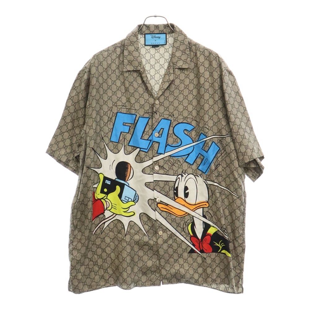 グッチ ディズニー フラッシュプリント半袖シルクシャツ GUCCI (グッチ) 21SS ×Disney Flash Print Silk Short Sleeve