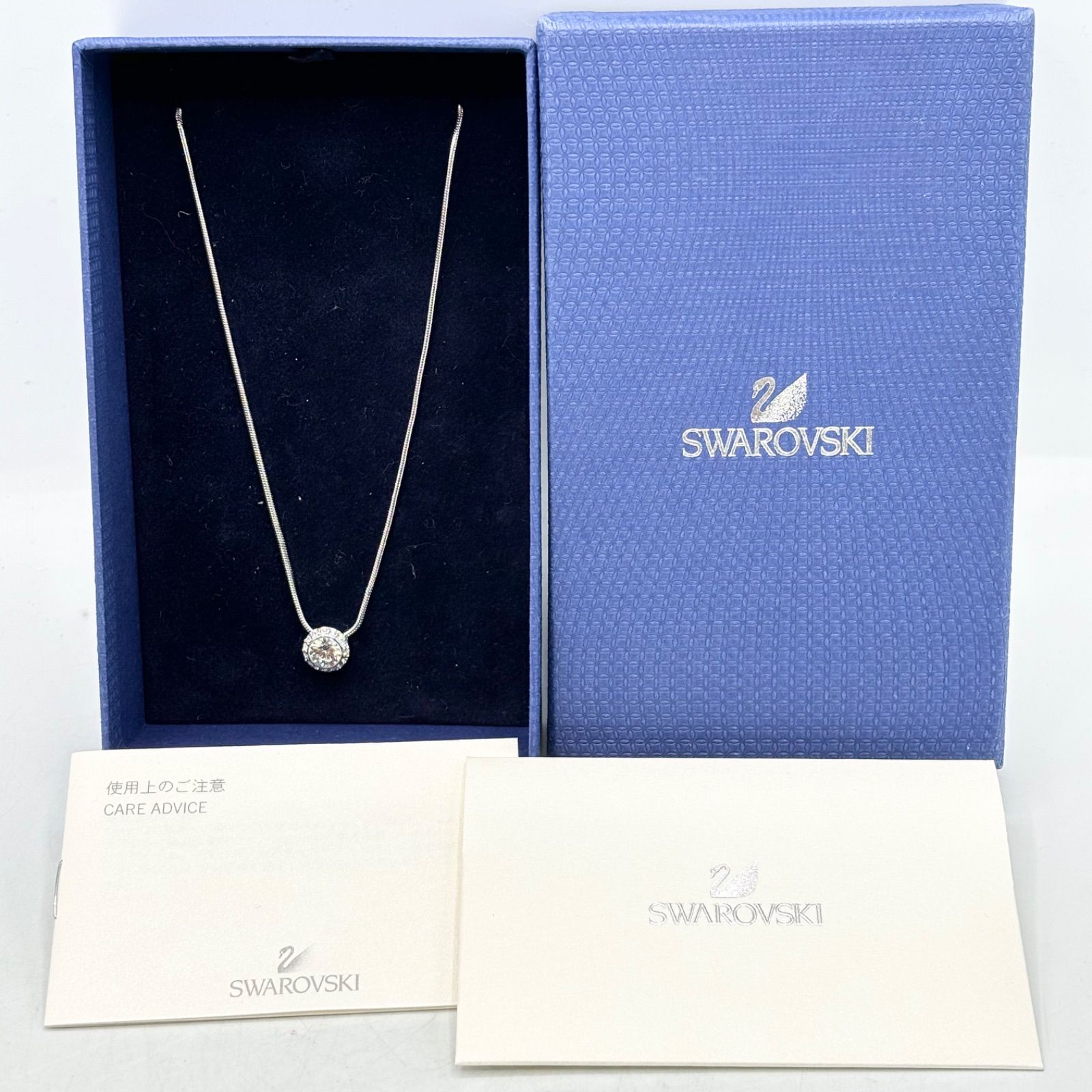 SWAROVSKI スワロフスキー クリスタル ペンダント ネックレス ライン  