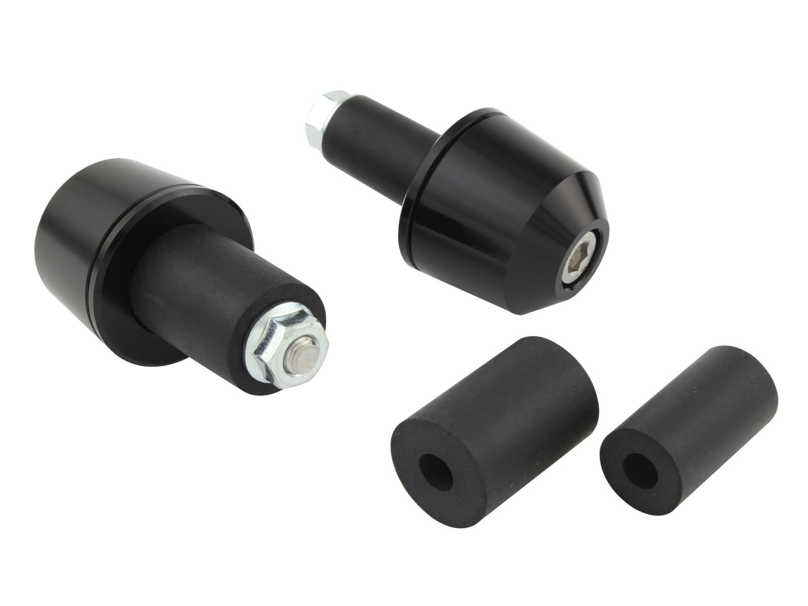 【人気商品】ハンドルバーエンド バイク用品 ユニバーサル ソリッドバーエンド(外径29.5mm) FAITH) ハンドル内径13-15mm・17-19mm対応 ブラック ポッシュフェイス(POSH 031177-06-10