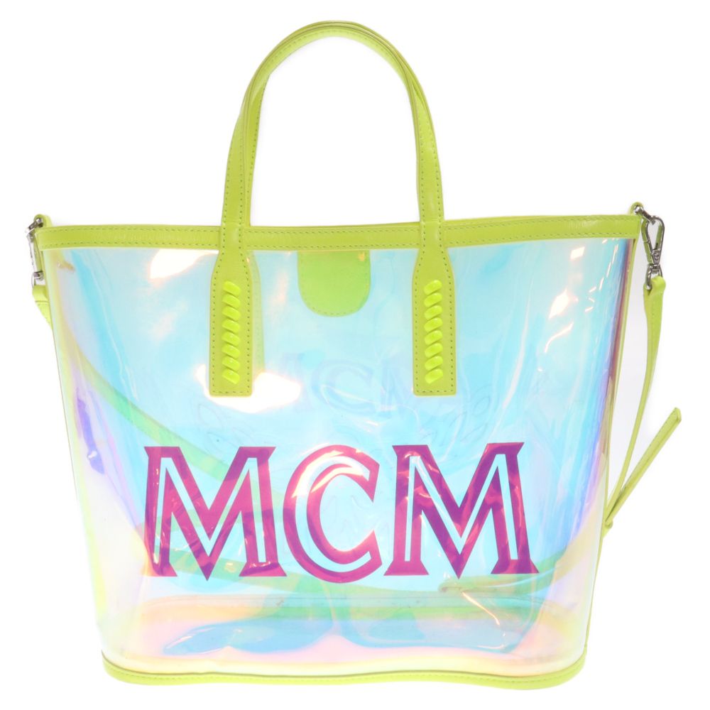 MCM (エム シー エム) PVC クリア 2WAYトートバッグ ハンドバッグ  