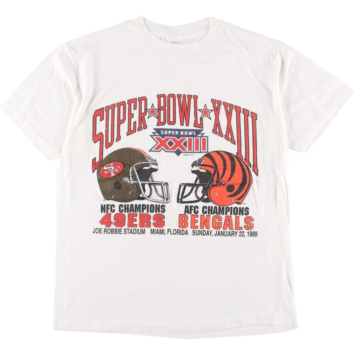 古着 80年代 CHED SUPER BOWL XXIII スーパーボウル スポーツプリントT