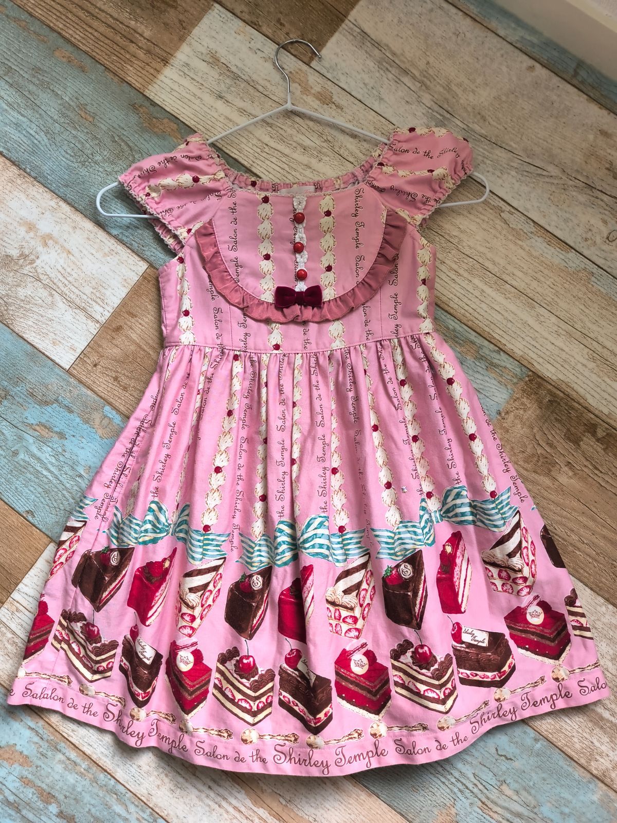 シャーリーテンプル ケーキ柄 ワンピース 140 Shirley Temple