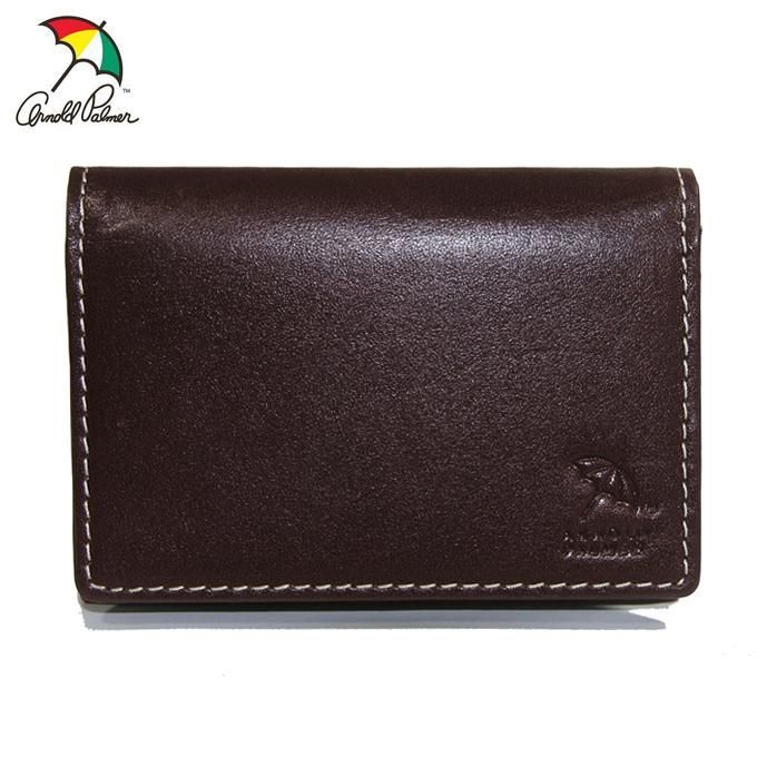 アーノルドパーマー 名刺入れ 牛革 カードケース ミニ財布 財布 4AP3644 D.BROWN