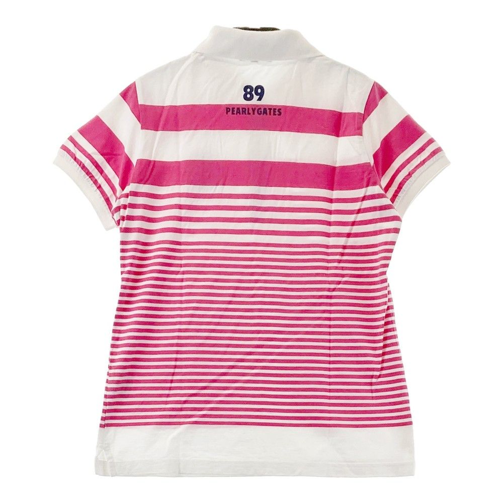 サイズ：1 PEARLY GATES パーリーゲイツ 半袖ポロシャツ ボーダー柄