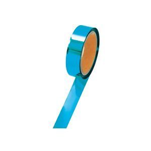 (まとめ) ササガワ メッキテープ幅25mm×長さ50m 青 40-4485 1巻 【×10セット】