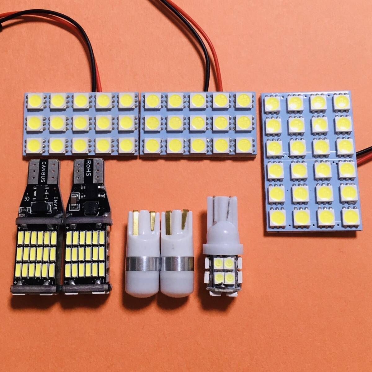 超爆光 トヨタ NSP170系 シエンタ T10 LED ルームランプ バックランプ ナンバー灯 8個セット ホワイト 送料無料 車用品