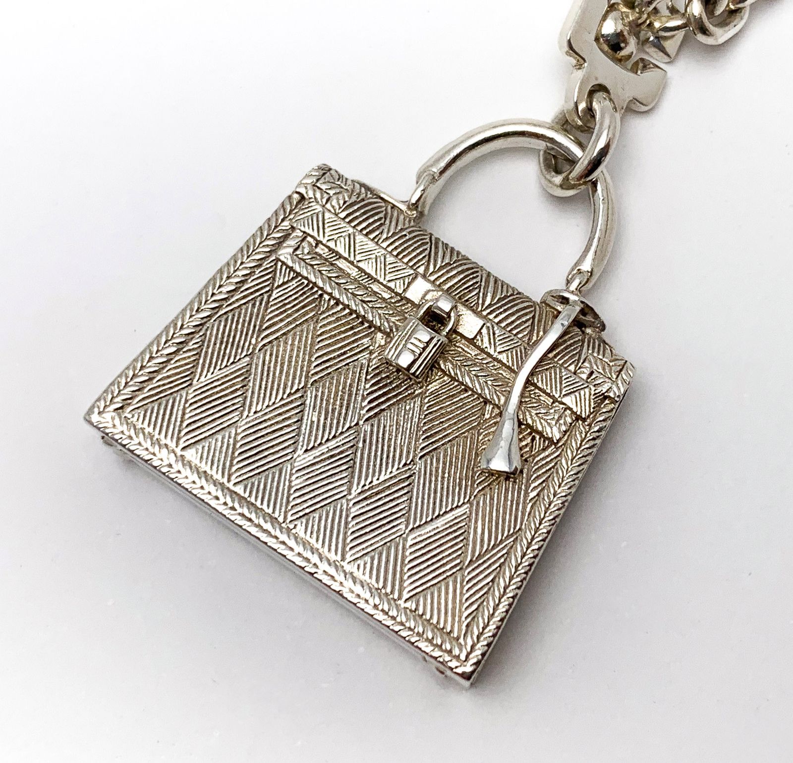 HERMES エルメス SV925 シルバー ケリーバック型 バックチャーム 