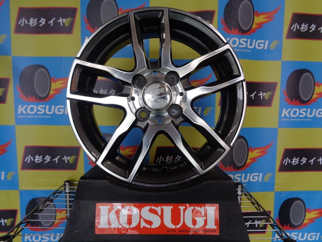 14インチ ホイール 4本セット ジーナ F2エッジ 4.5J-14 4H100 43 ワゴンR スペーシア デイズ N-BOX 神奈川県