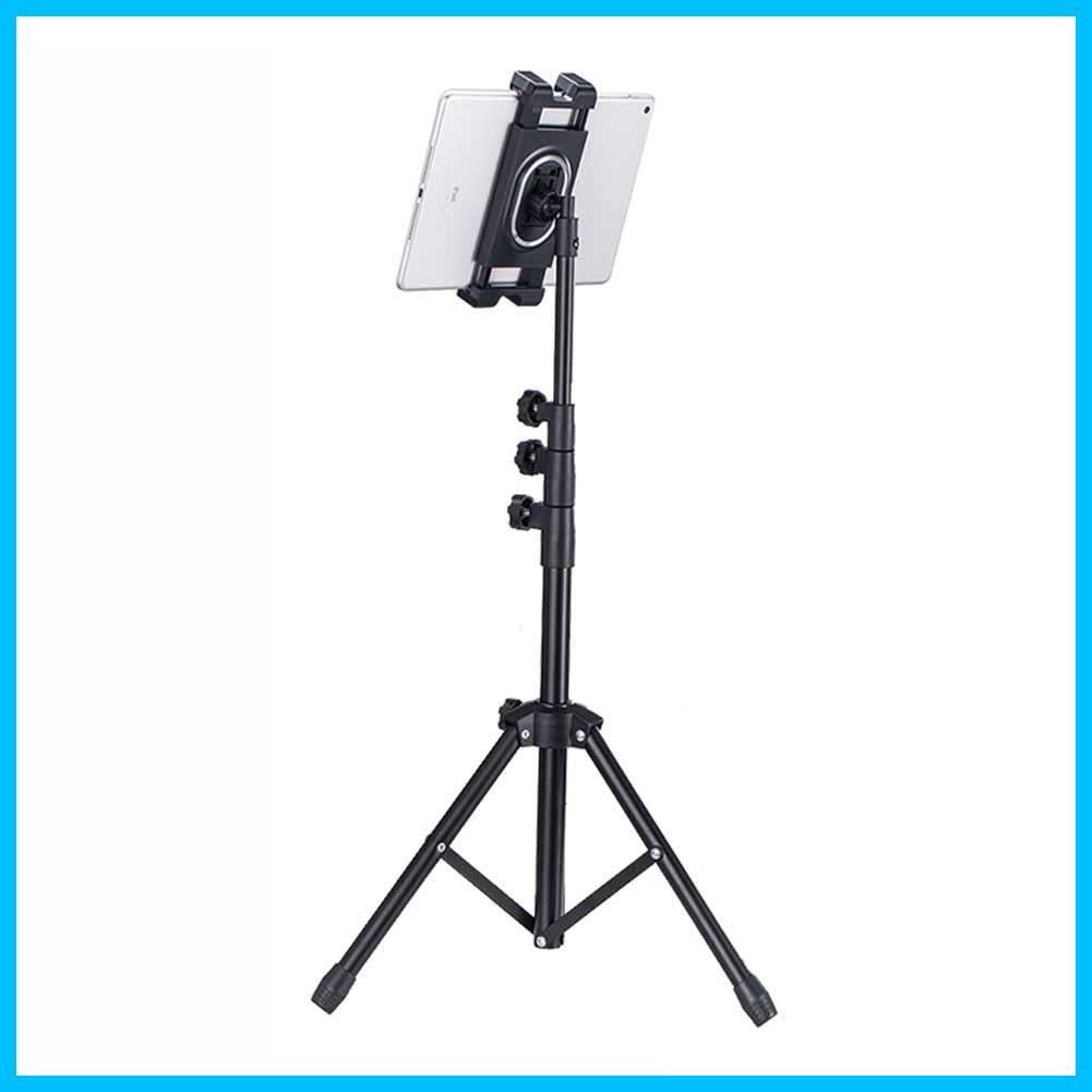 安定 高さ調整 配信用 ロング スマホスタンド アイパッド対応 12 9インチ以下 縦 回転 折りたたみ 持ち運び フロアスタンド 三脚 床置き タブレットスタンド Susire