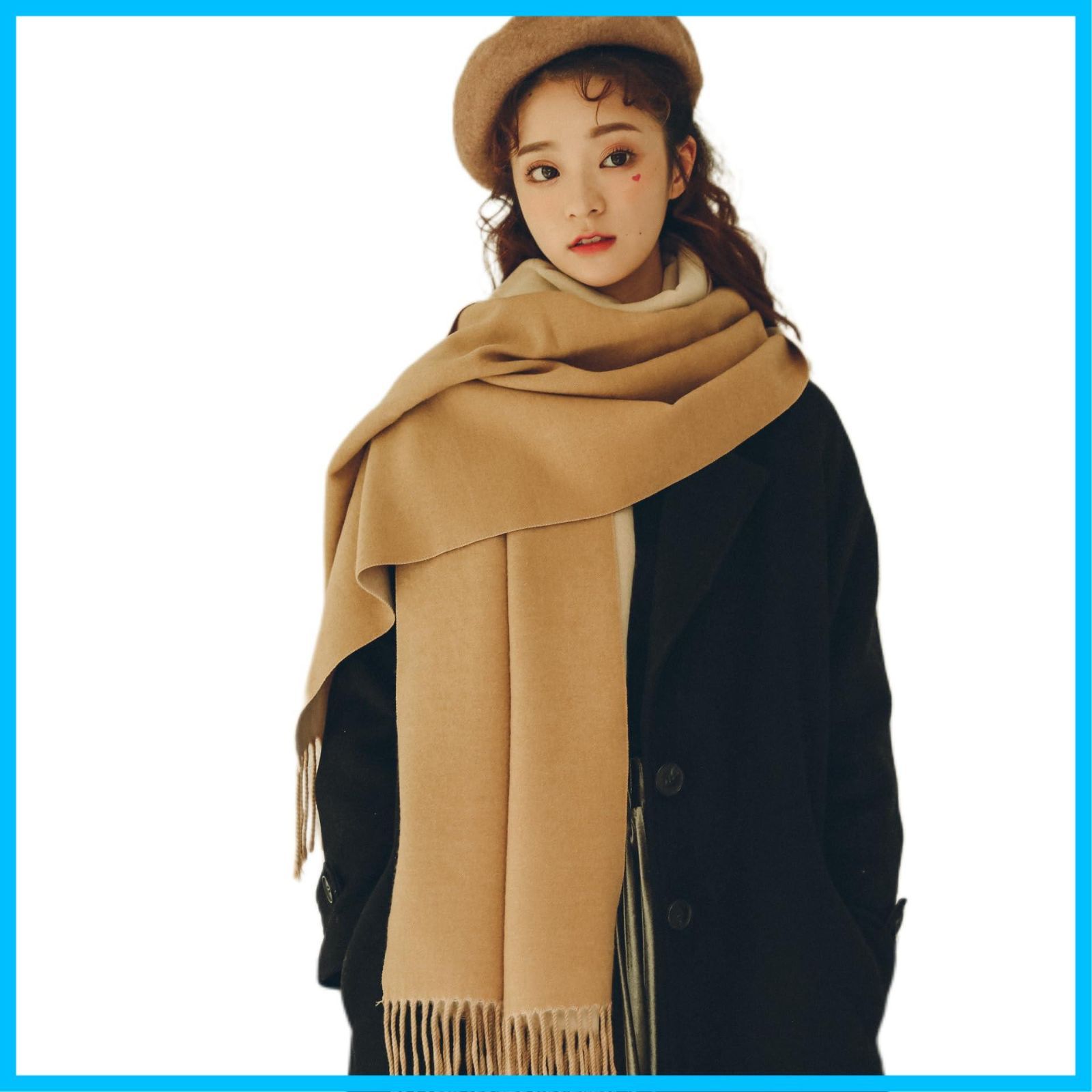 【新着商品】クリスマス 誕生日 入学 卒業 小物 秋冬 暖かい 防寒 無地 タッチ プレゼント あたたかいカシミヤ マフラー 大きいサイズ レディース 厚手 大判 ストール [YOUMMY]