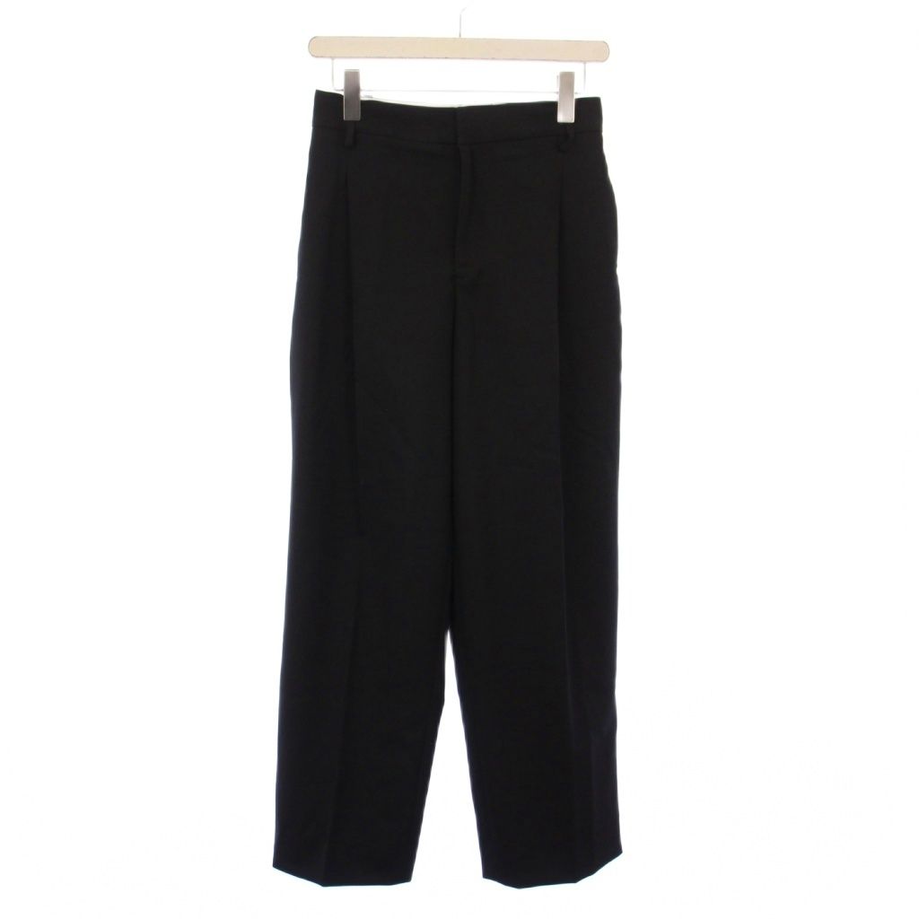 チノ CINOH TUCK WIDE PANTS タックワイドパンツ スラックス ジップフライ ウール ワンカラー 無地 36 黒 ブラック BF-PT-006 |BB
