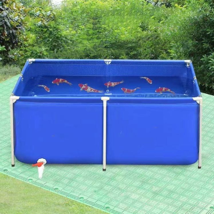 キャンバス魚の池 ポータブル水貯蔵タンク折りたたみ式 魚の池貯水池 大型水産養殖プール 鯉の繁殖用の魚のプール