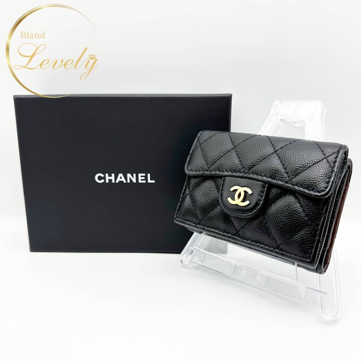 ☆CHANEL シャネル 二つ折り 財布 キャビアスキン コンパクト☆ - 小物