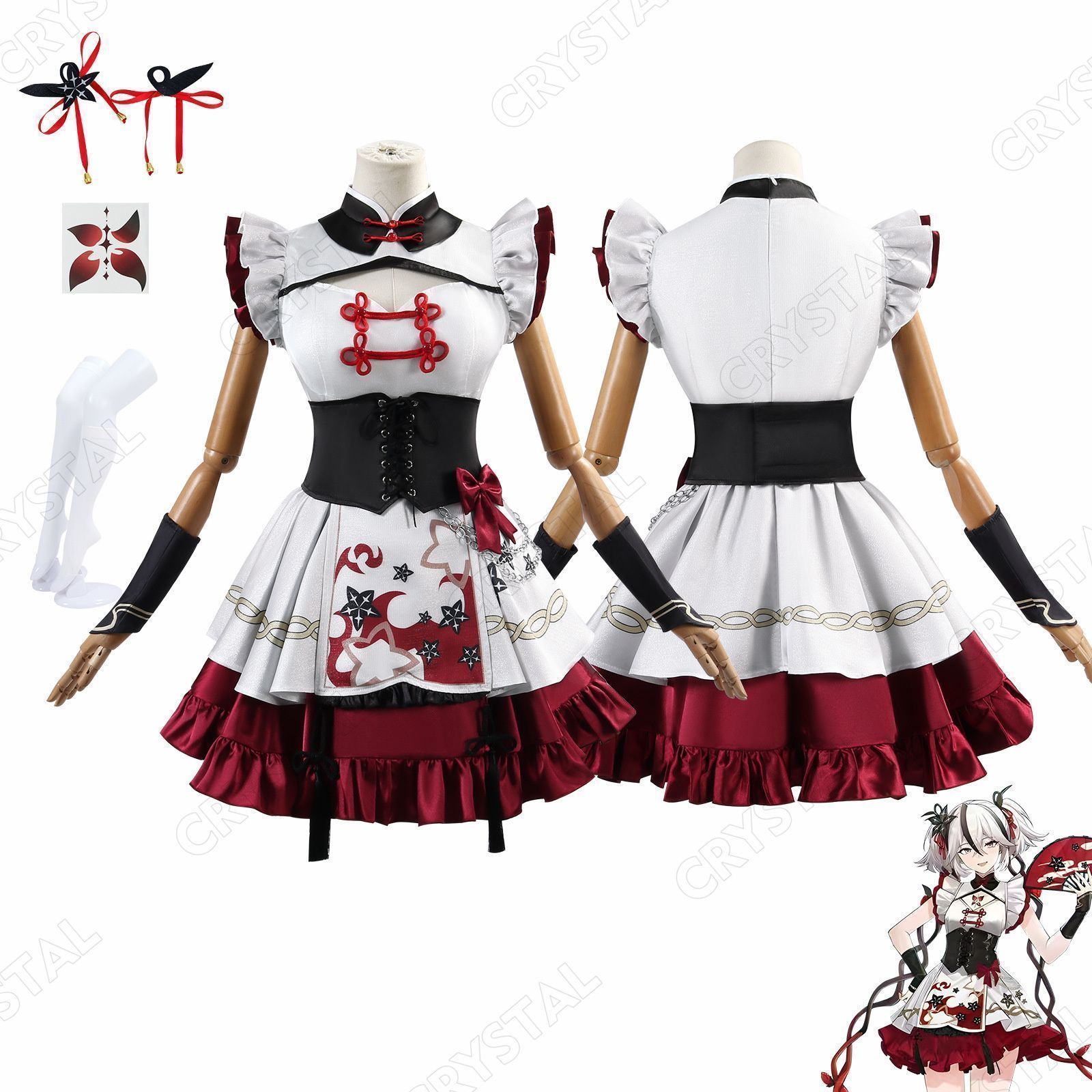 鳴潮　ツバキ　コスプレ wutheringwaves 椿 鳴潮 ツバキ 椿 つばき コスプレ衣装 ウィッグ 演出服 アニメ