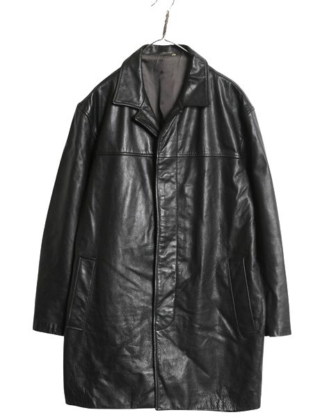 US古着 バナナリパブリック バナリパ レザー カーコート 野村訓市