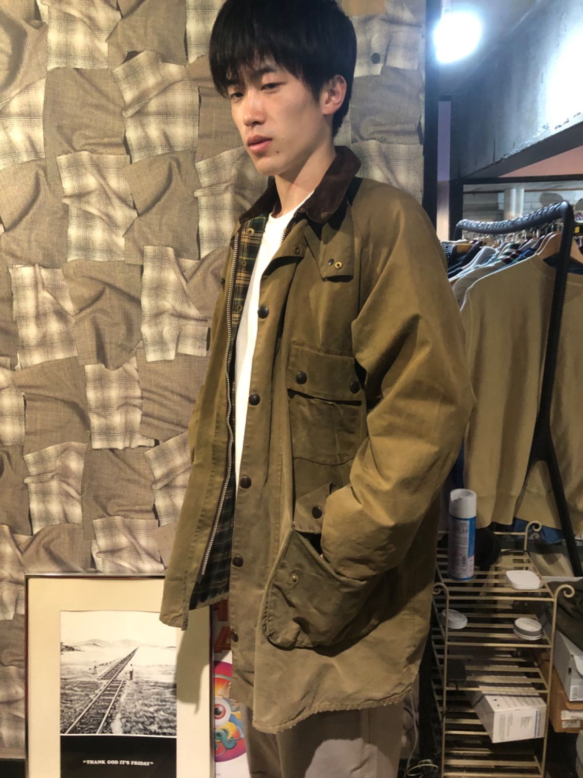 90s UK Vintage Barbour バブアー SOLWAY ZIPPER ソルウェイジッパー