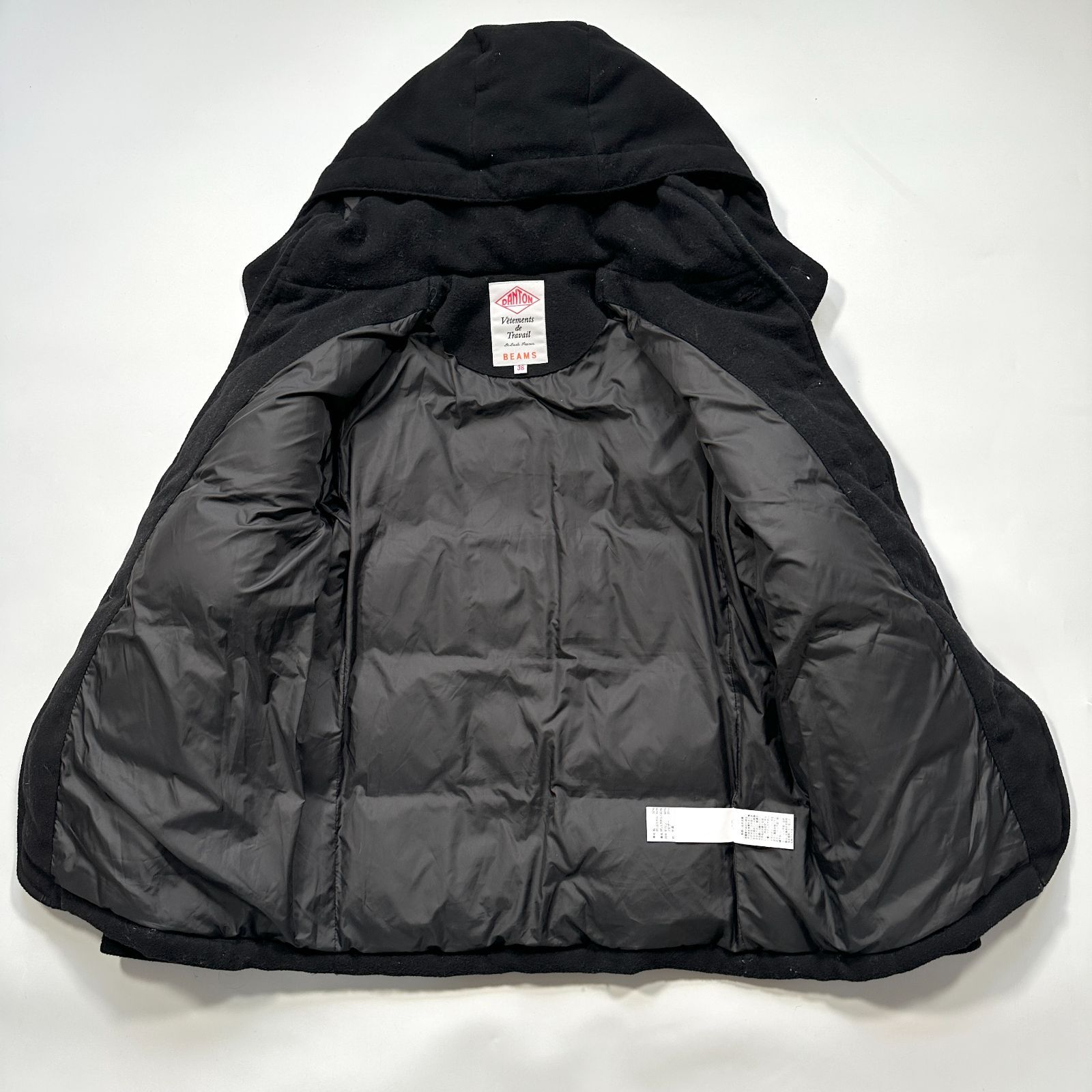 ◇美品 BEAMS別注 DANTON ダントン ウールモッサ ダウンベスト 38