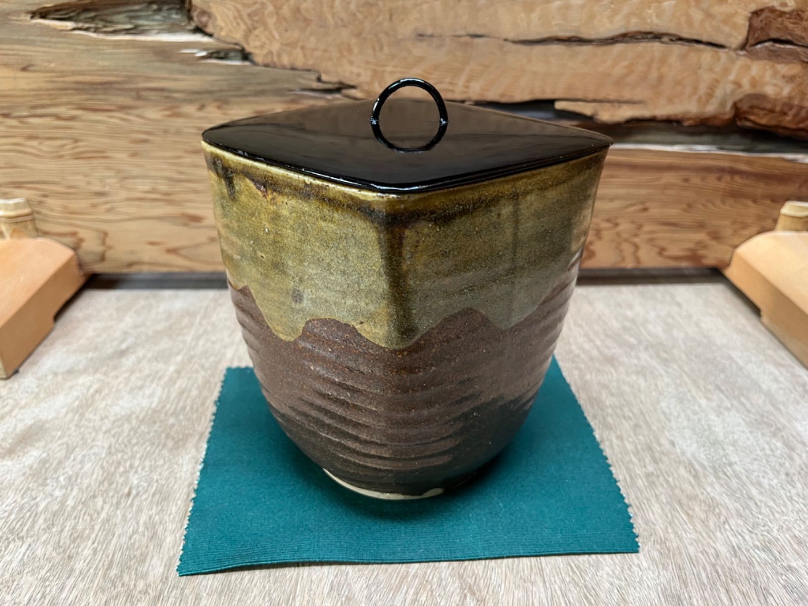 双耳 茶道具 水指 水差し 作家物 蟹摘 水指 水差し 茶道具 水入れ