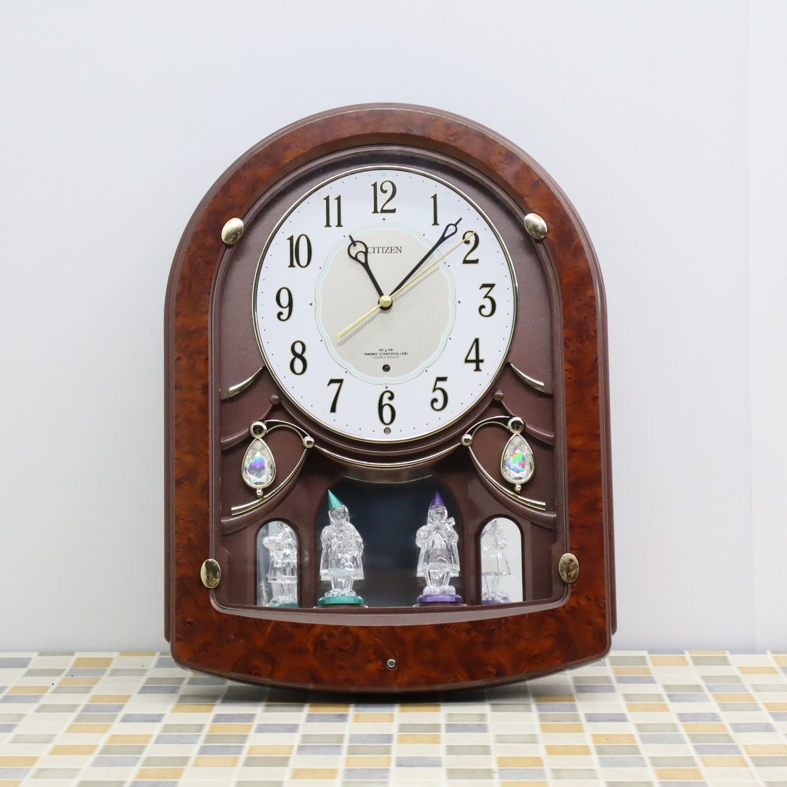 △ ｜からくり 電波 壁掛け 掛け時計｜CITIZEN シチズン 4MN411 リズム 