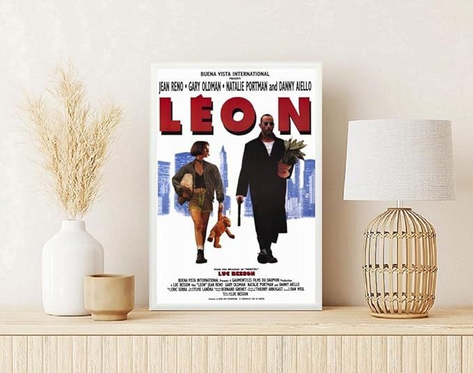フレーム付-白-】映画ポスター レオン LEON リュックベッソン A3