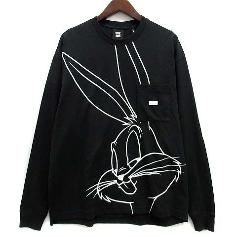 キス KITH ルーニーテューンズ LOONEY TUNES クロスオーバー バッグスバニー ポケット 長袖 Tシャツ Crossover Bugs Bunny Pocket Long Sleeves ブラック 黒 M KH3798