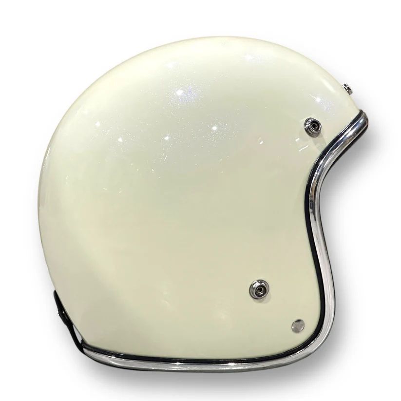 GLITTER 3/4 HELMET WHITE 白 ホワイト グリッターヘルメット NOBUDZ