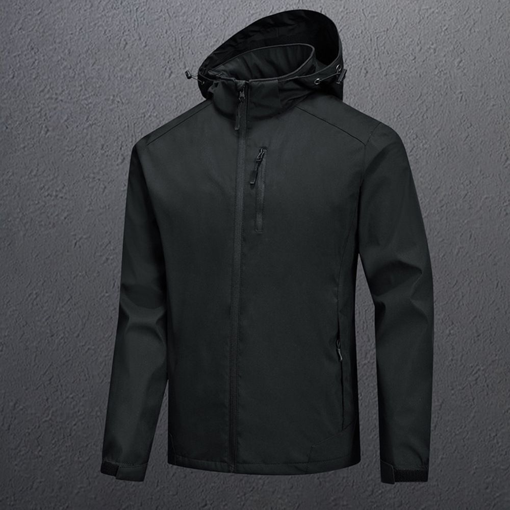 ブラック  2XLサイズ  ジャケット フード付き 長袖 メンズ pmyjacket32 ジャケット フード付き 長袖 ウインドブレーカー コート マウンテンパーカー 作業服 登山ウェア レディース メンズ 無地 防