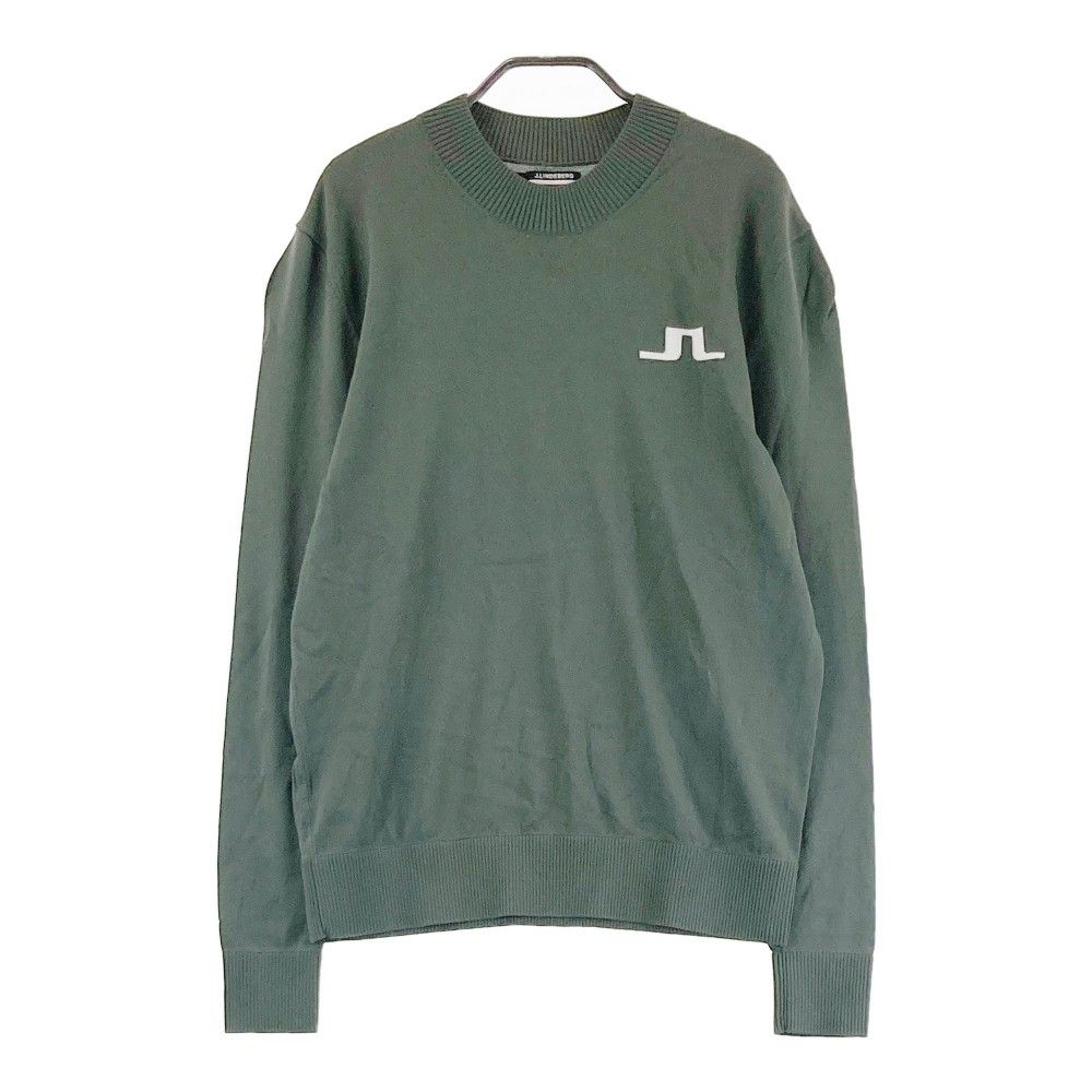 J.LINDEBERG（メンズ）ゴルフウェア オリーブ クルーネック ニット セーター 071-11110-019 | ゴルフ用品はヴィクトリアゴルフ