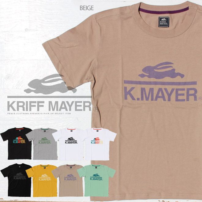 【KRIFF MAYER】【フライングラビット】  半袖 ブランドロゴ Tシャツ プリントTシャツ 半袖Tシャツ クルーネック トップス ロゴプリント クリフメイヤー【メンズ/レディス/カジュアル】【メー