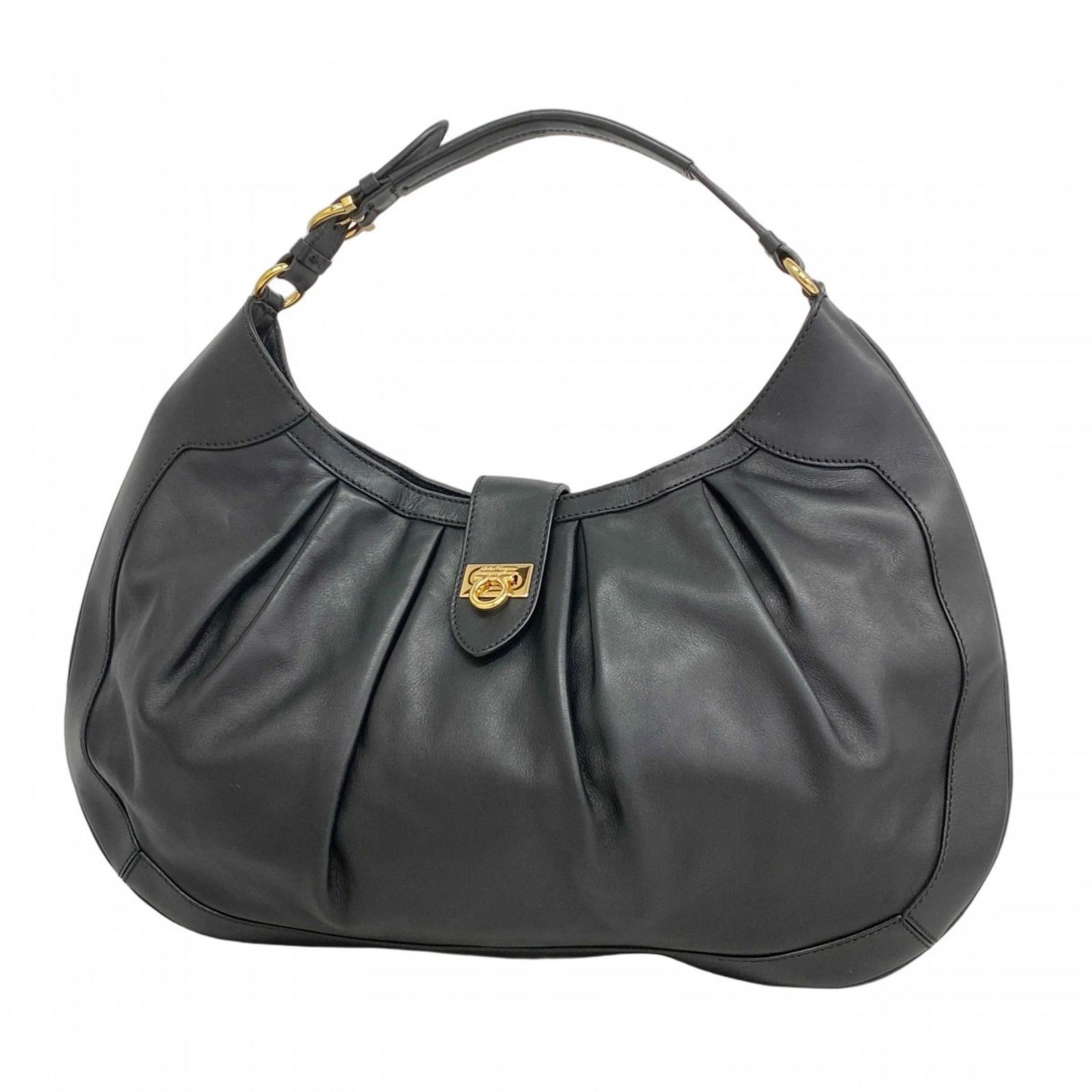 サルヴァトーレ フェラガモ Salvatore Ferragamo サルヴァトーレフェラガモ ハンドバッグ ガンチーニ レザー ブラック レディース