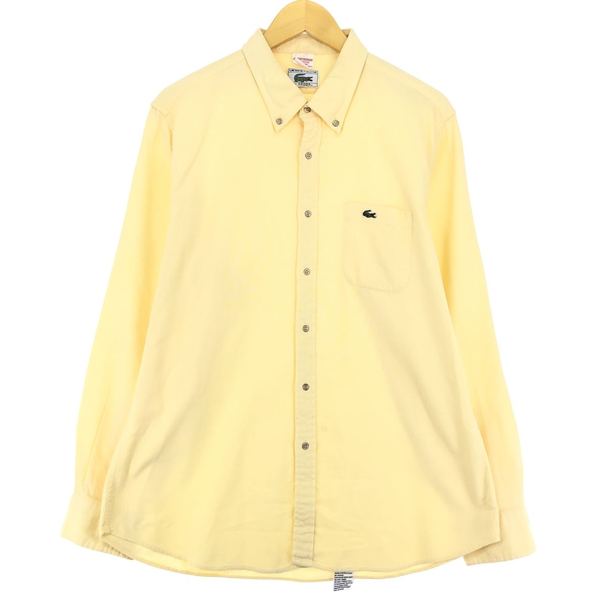 古着 70~80年代 ラコステ LACOSTE IZOD GRAND PATRON 長袖 ボタンダウンシャツ メンズM ヴィンテージ/eaa428858