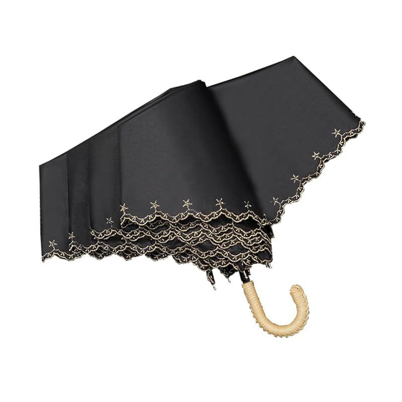 100%新品，セール 【在庫セール】hiino kano 超軽量 日傘 おりたたみ傘 レディース 約173g/193g uvカット 完全遮光／遮熱 晴雨兼用傘 植物ラタン製 アルミ製 J型ハンドル かわいい 日傘兼用雨傘 高密生地 超撥水 携 折り畳み傘