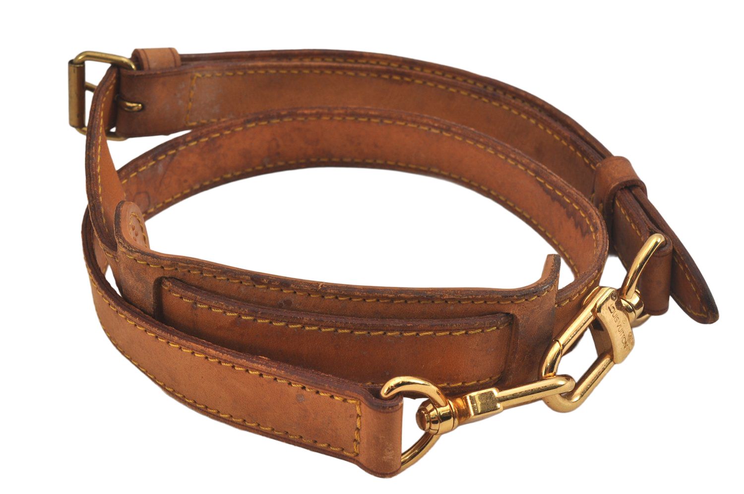 LOUIS VUITTON ルイヴィトン レザー ショルダーストラップ ベージュ 39.8-46.9 LV 6741M